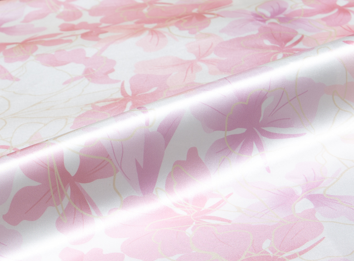 ピンク系 / ナプアアワプヒ シルキーアートサテン【オリジナル柄】