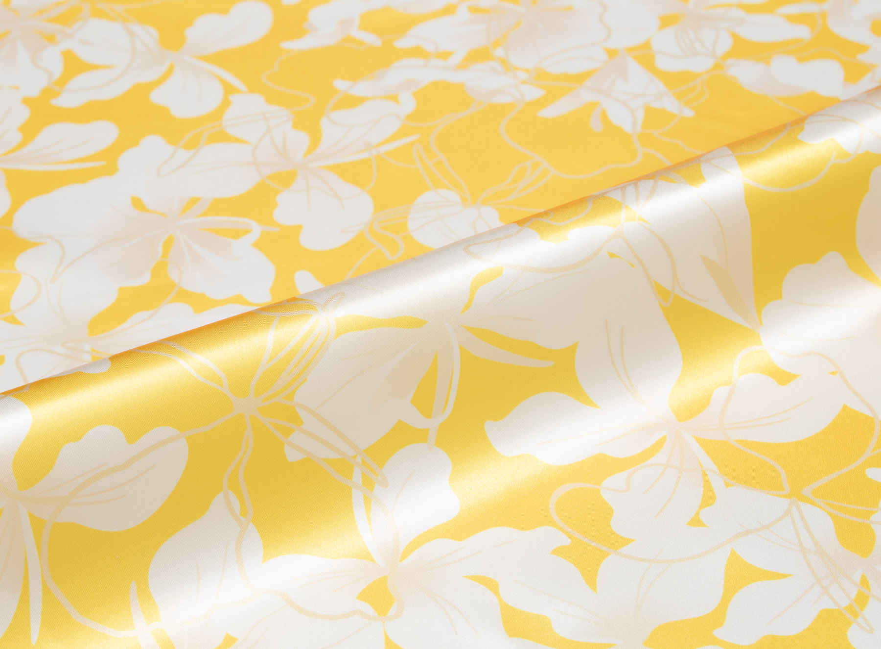 イエロー系 / ナプアアワプヒ シルキーアートサテン【オリジナル柄】