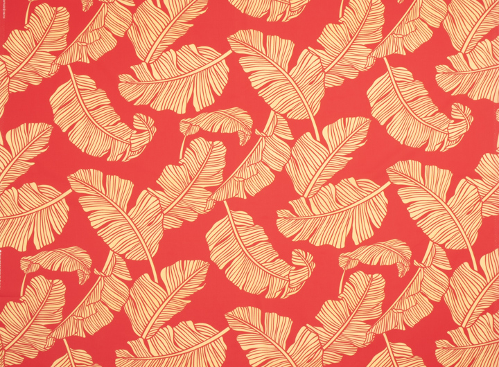 レッド系 / リーフ ハワイアンファブリック