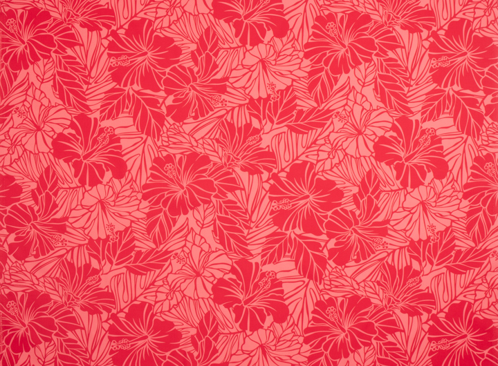 レッド系 / ハイビスカス ハワイアンファブリック