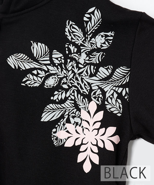 モダンキルトシャギーパーカ BLACK M