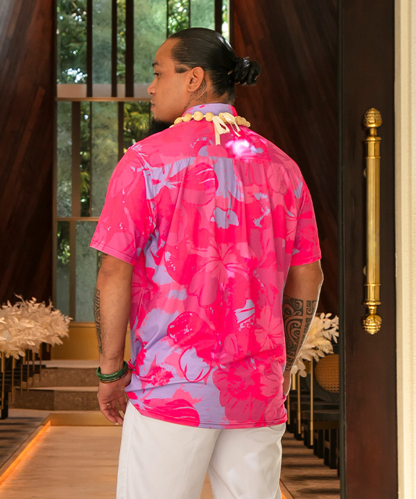 プアアロアロシャツ(Men's) BLUE M