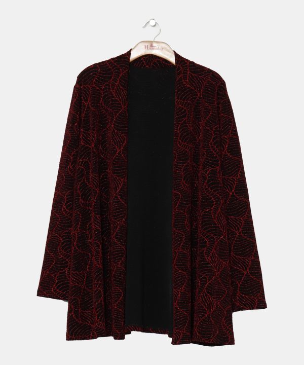 ストレッチカーディガン NALU RED -