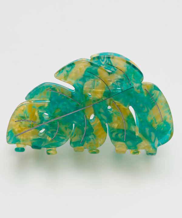 モンステラヘアクリップ YELLOW GREEN -