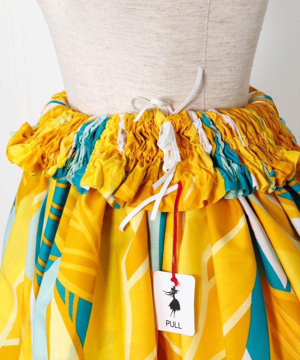 【既製品】シングルパウ73CM丈 バナナリーフ／イエロー系 73CM -