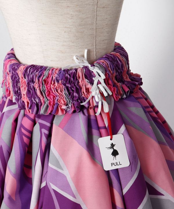 【既製品】シングルパウ73CM丈 バナナリーフ/パープル系 73CM -