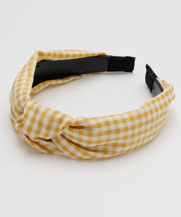 フラレアチェックカチューシャ YELLOW -