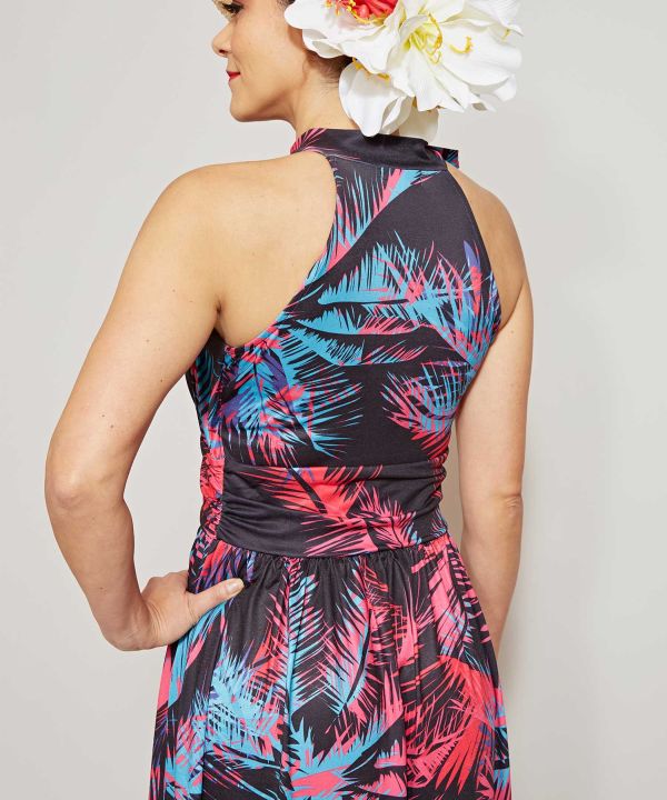 マウナロア Maunaloa フラダンス衣装の専門店 ネオンアメリカンスリーブワンピース M Green アパレル フラステージ衣装 フラダンス衣装 パウスカート ドレス フラ用品 フラドレス ハワイアンファブリック オーダードレスの専門店