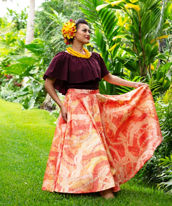 ワイドフリルシャーリングブラウス BLACK M