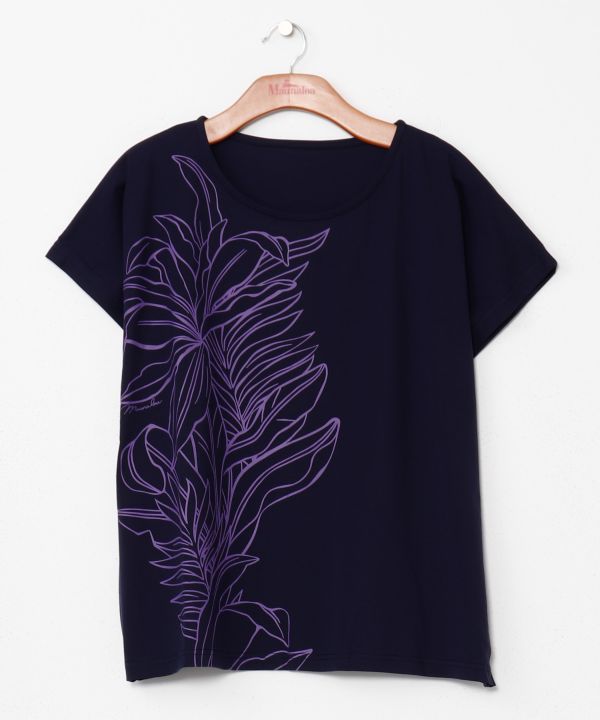 クールタッチラインリーフＴＯＰ IVORY -