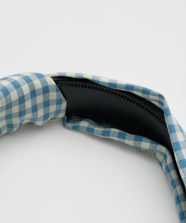 フラレアチェックカチューシャ BLUE -