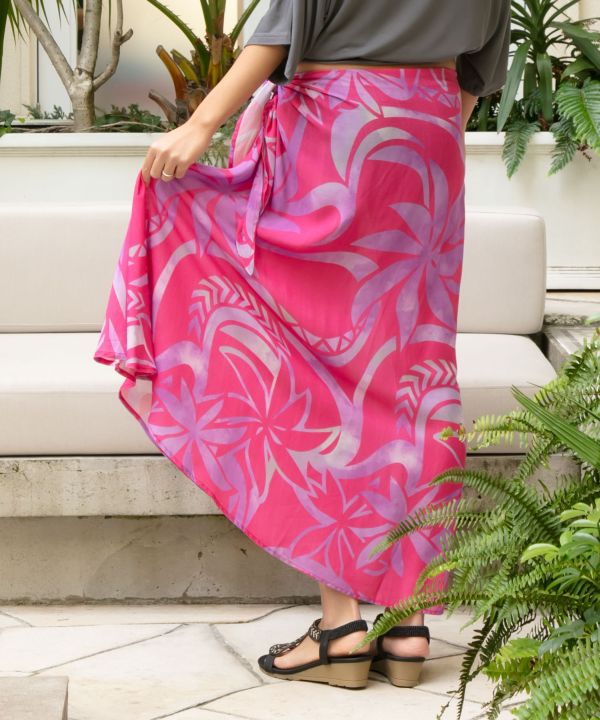 ティアレトライバルパレオスカート PINK -