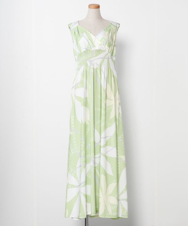 ティアレトアノースリーブドレス MOSS GREEN M