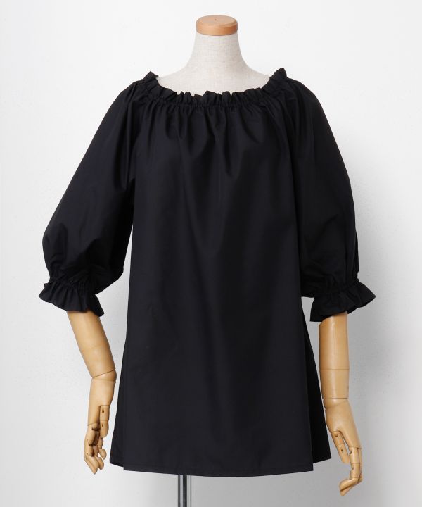 パフ7分袖ブラウス BLACK M