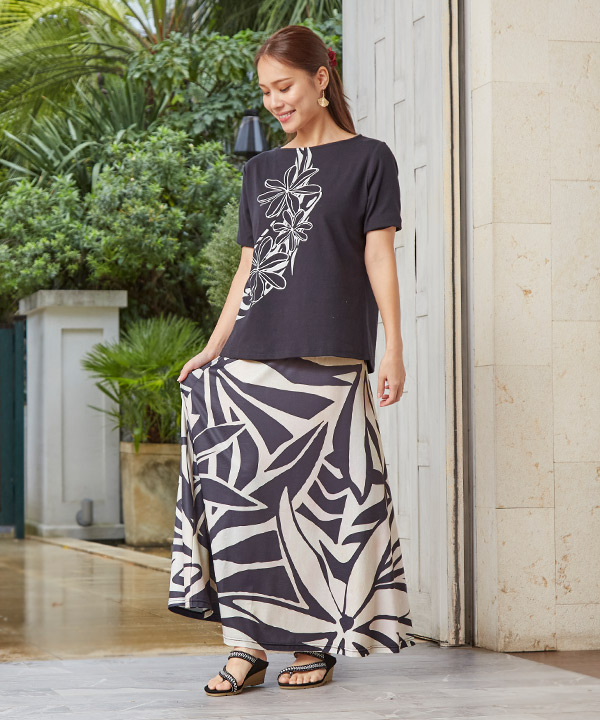 ティアレタパマキシスカート ORANGE M-L