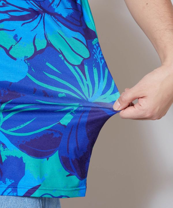 プアアロアロシャツ(Men's) LT BLUE L