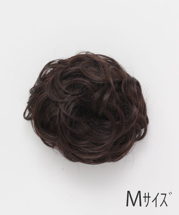 ロコウィッグ カールシニヨンM BROWN -