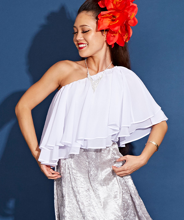 ダブルシフォンケープ WHITE -