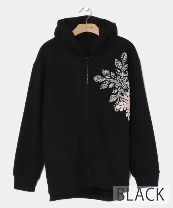 モダンキルトシャギーパーカ BLACK M