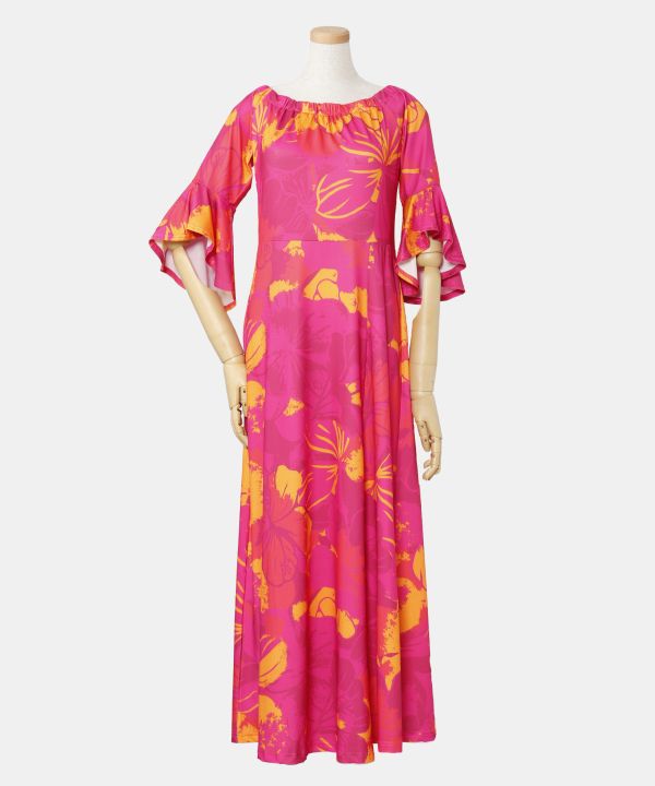 プアアロアロベルスリーブドレス PINK L