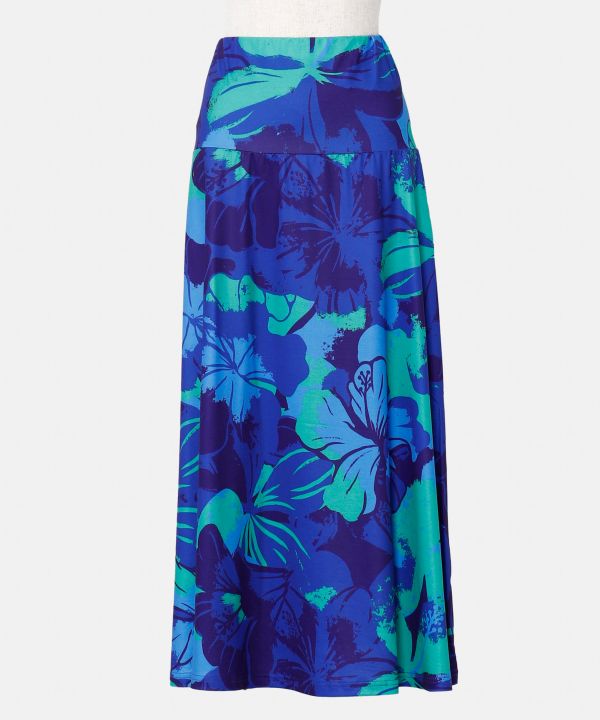 プアアロアロマキシスカート BLUE L-LL