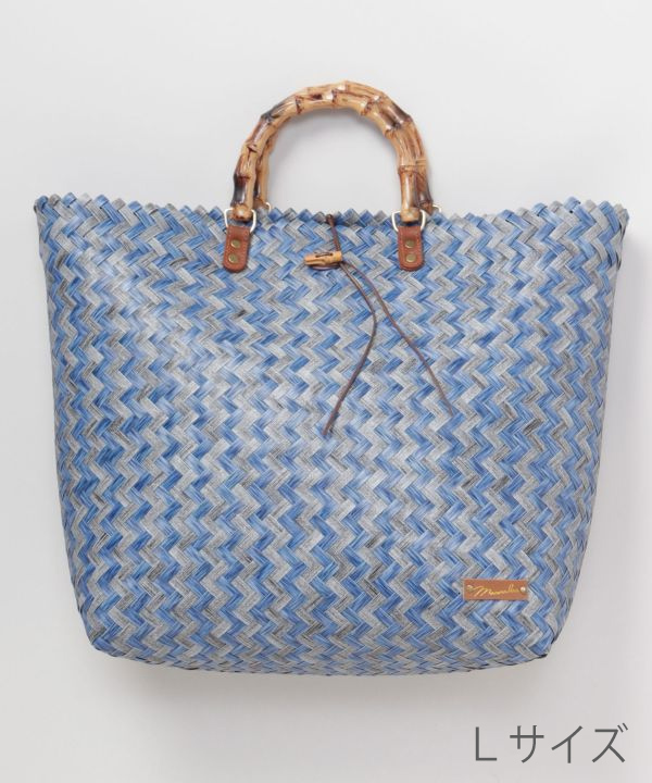 ハンドルカゴＢＡＧ　Ｌ BLUE MIX -