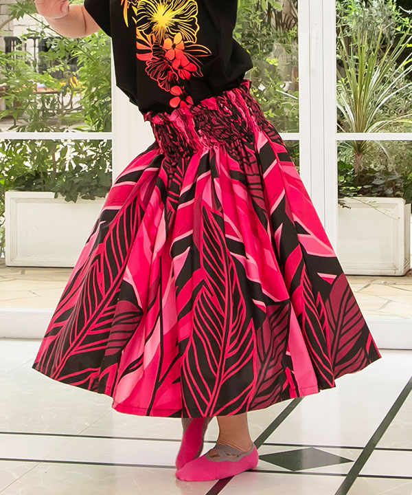 【既製品】シングルパウ73CM丈 バナナリーフ/ブラック系 73CM -