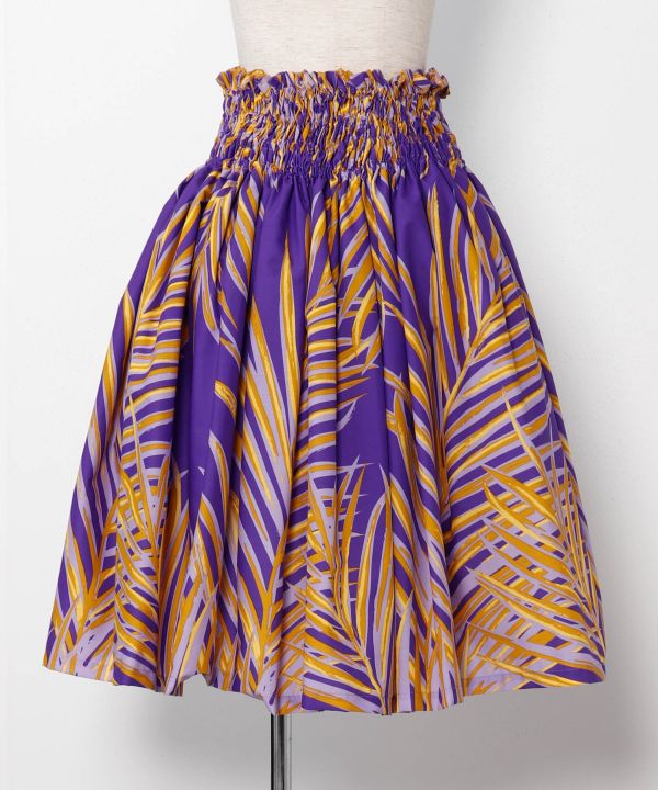 【既製品】シングルパウ73CM丈 パームリーフ／パープル系 73CM -