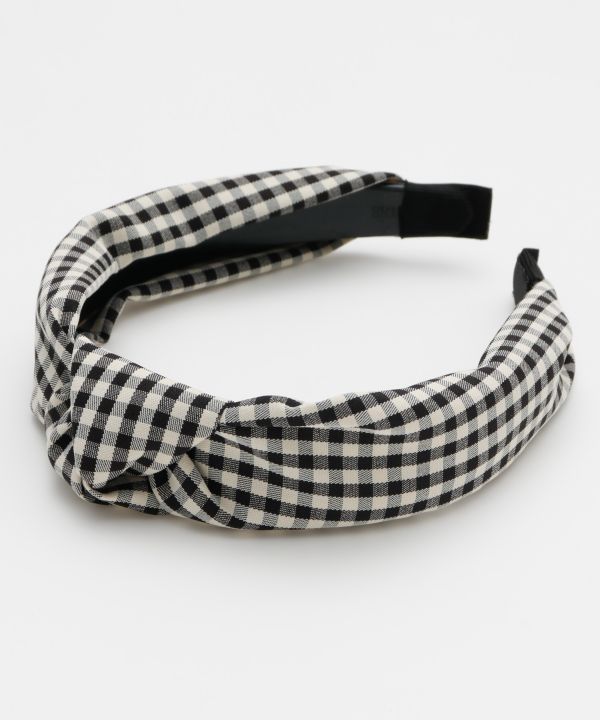 フラレアチェックカチューシャ BLACK -