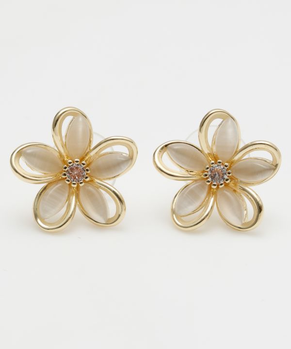 アニアニフラワーピアス PLUMERIA -