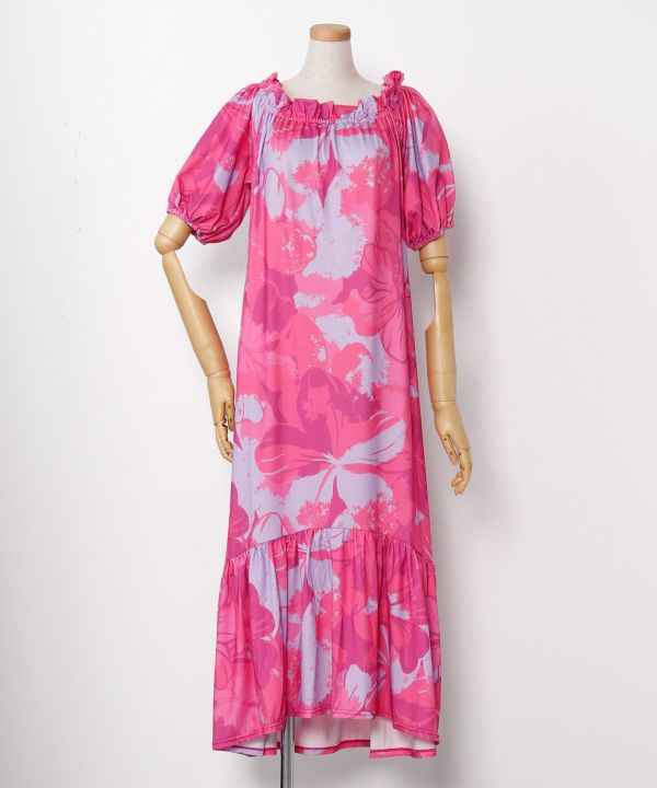 プアアロアロボリュームスリーブドレス FUSHA L