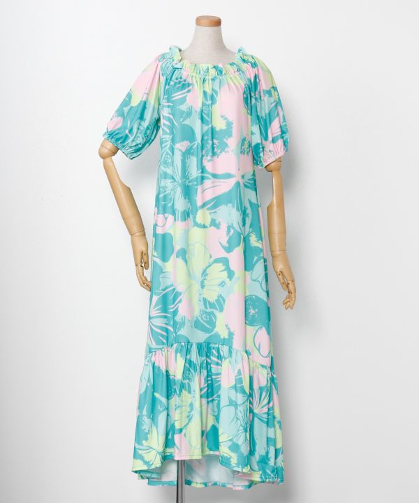 プアアロアロボリュームスリーブドレス LIME M