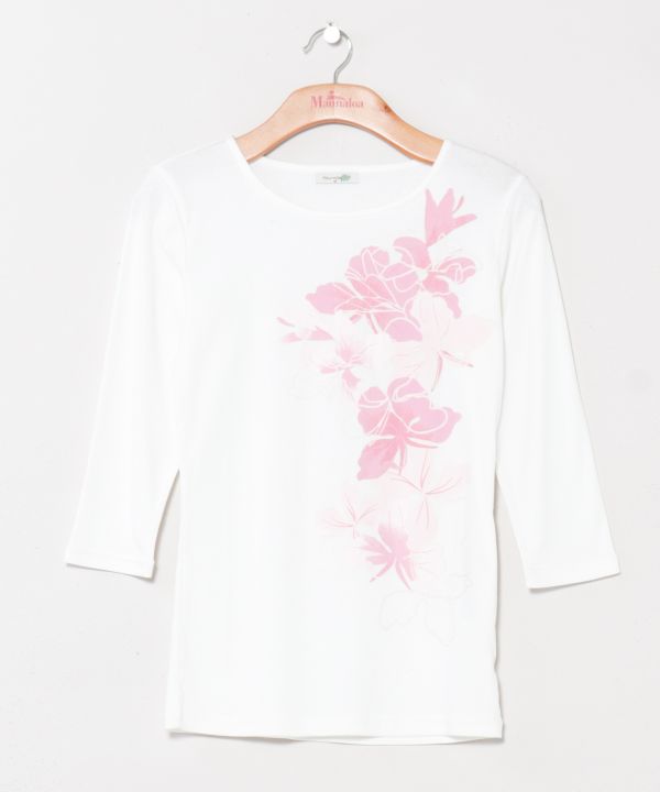 ナプアアワプヒＴシャツ(7分袖) OFF WHITE M