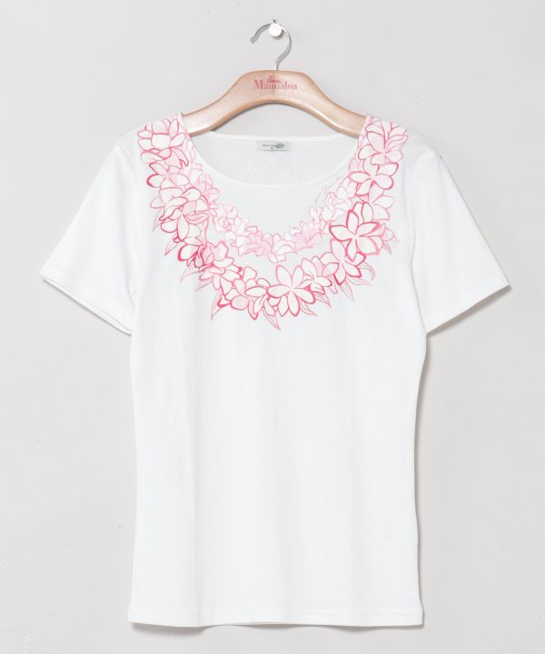プルメリアレイＴシャツ(半袖) OFF WHITE M