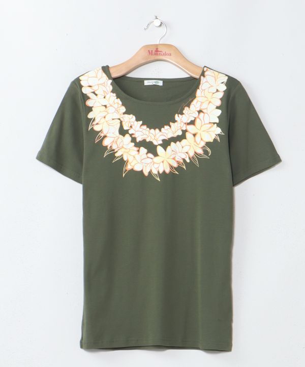 プルメリアレイＴシャツ(半袖) OLIVE XL