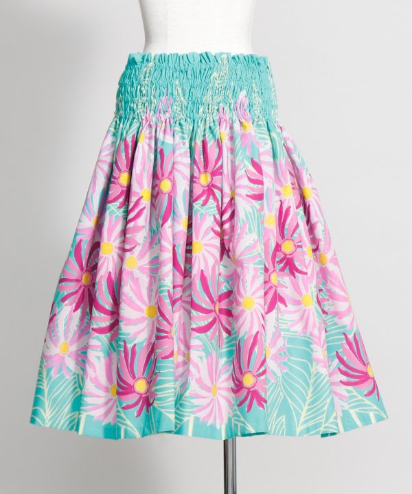 【既製品】シングルパウ　73CM丈　グリーン系 / ガーベラ