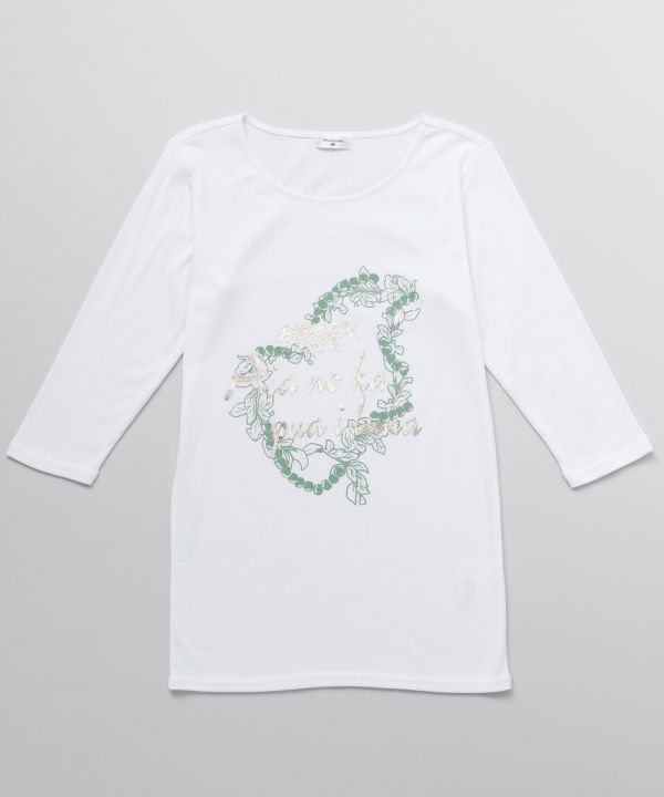 カプアモキハナＴシャツ(7分袖)