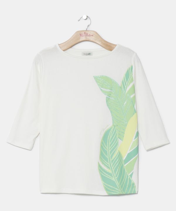 バナナリーフＴシャツ(7分袖)