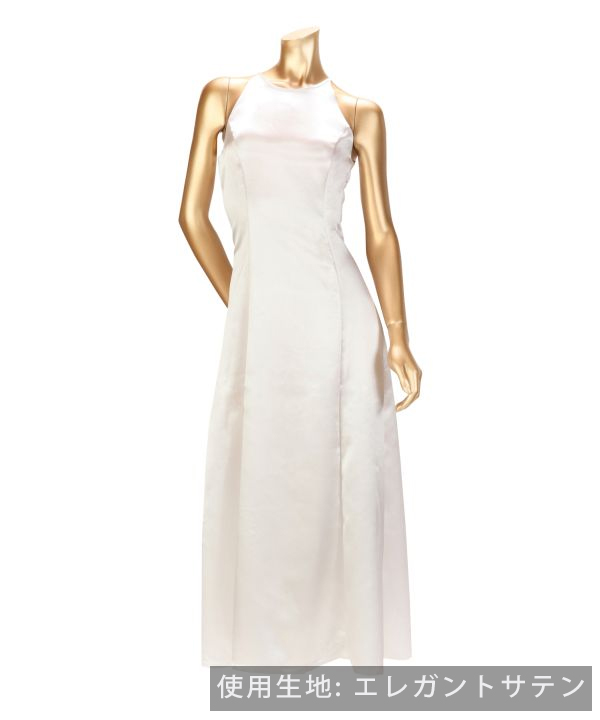 ノースリーブドレス　[エレガントサテン使用]