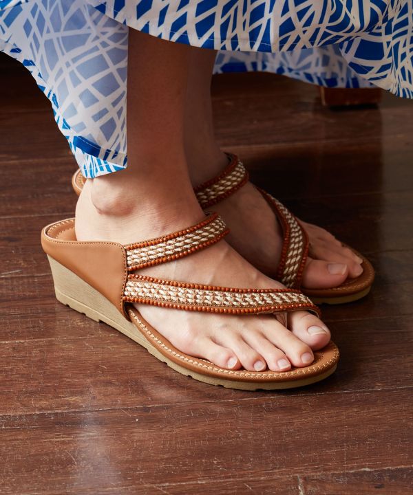 ボーダーロープサンダル