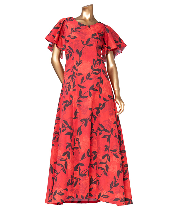 [2025ドレスキャンペーン]ノースリーブドレス(前後差5cm)　レッド