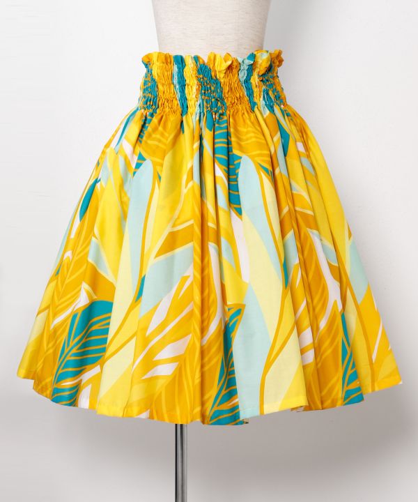 【既製品】シングルパウ73CM丈 バナナリーフ／イエロー系