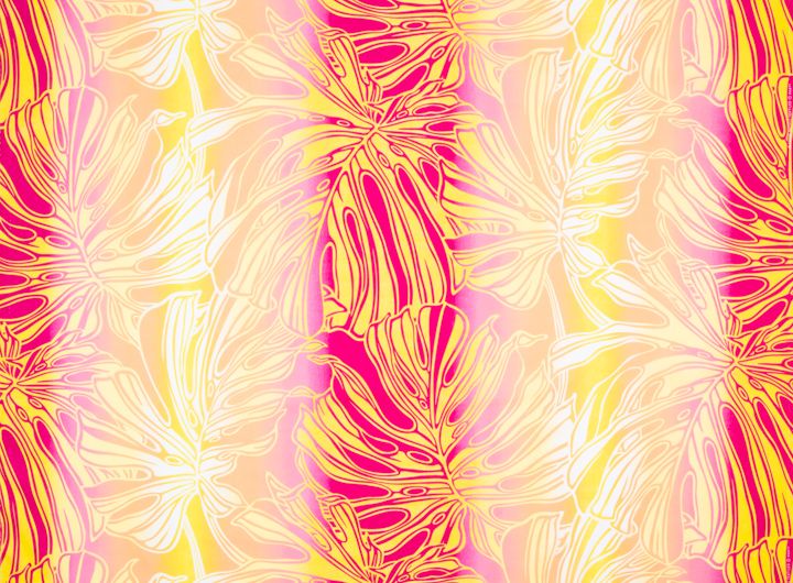 ☆モンステラ／ピンク系